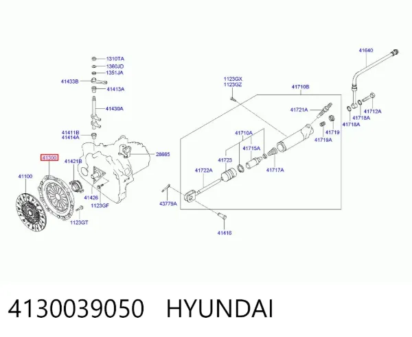 Plato de presión de embrague 4130039050 Hyundai/Kia