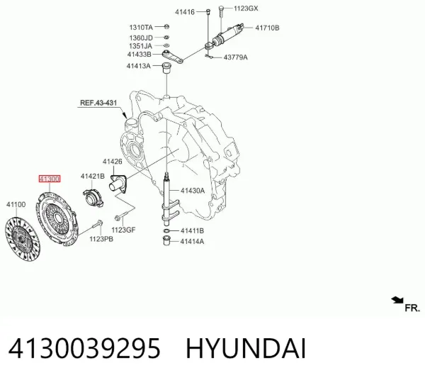 Plato de presión de embrague 4130039295 Hyundai/Kia
