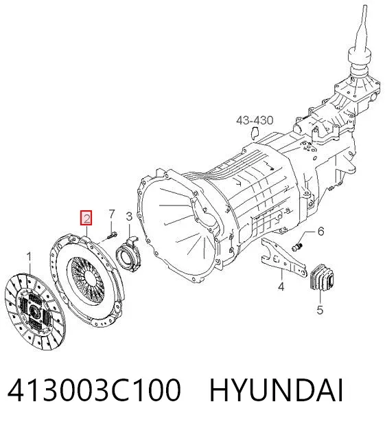 Plato de presión de embrague 413003C100 Hyundai/Kia
