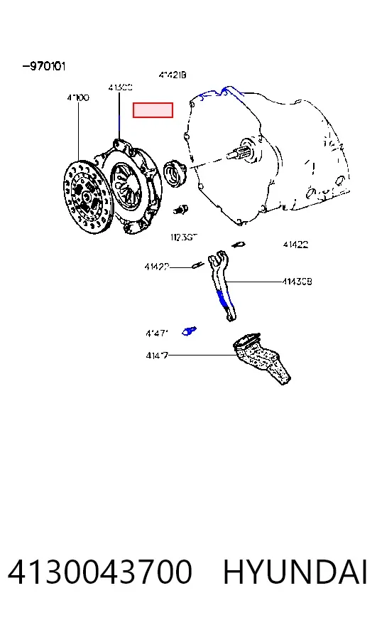 Plato de presión de embrague 4130043700 Hyundai/Kia