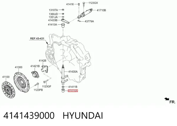 Casquillo palanca cambio 4141439000 Hyundai/Kia
