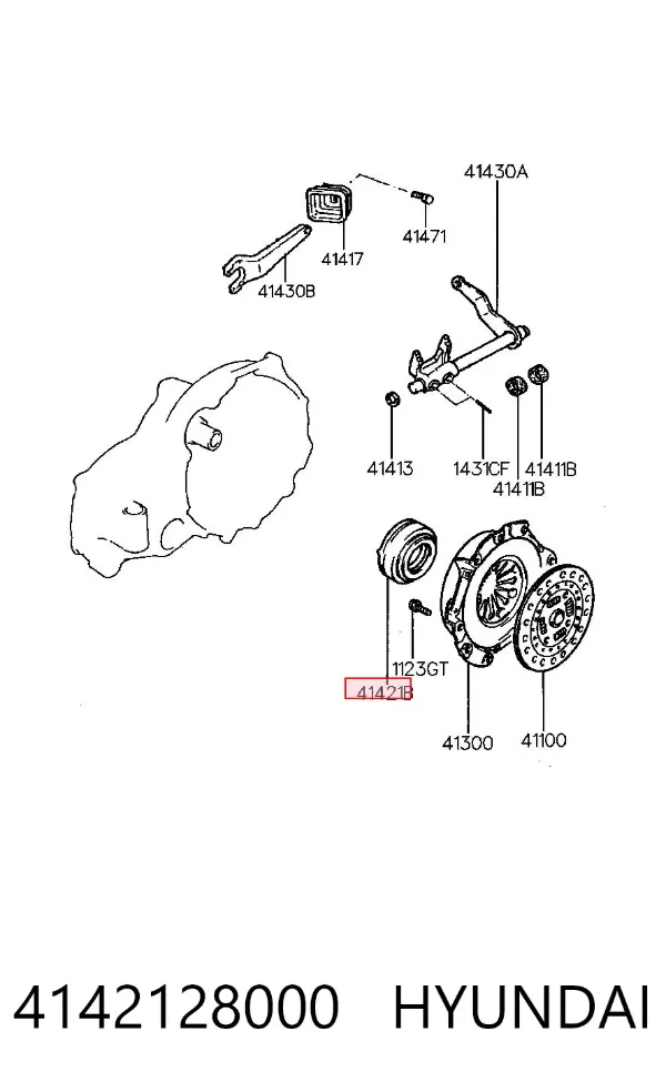 Cojinete de embrague 4142128000 Hyundai/Kia