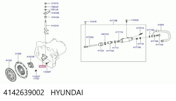 Embrague 4142639002 Hyundai/Kia
