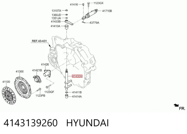 Horquilla de embrague 4143139260 Hyundai/Kia