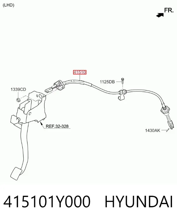 Cable de embrague 415101Y000 Hyundai/Kia