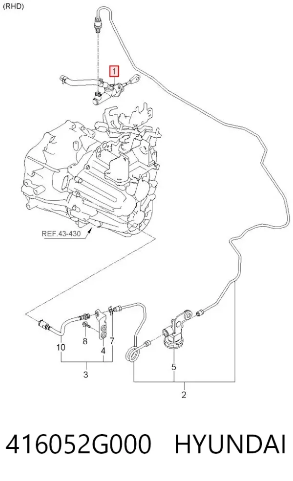 Cilindro maestro de embrague 416052G000 Hyundai/Kia