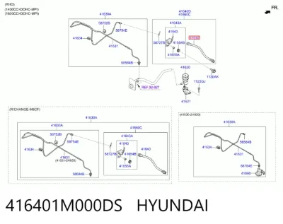 Manguera de embrague HYUNDAI 416401M000DS