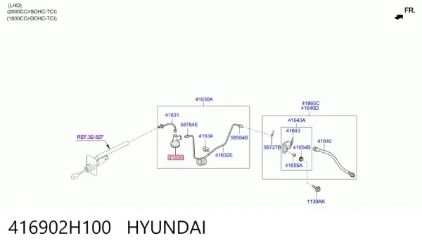 Válvula de control hidráulico del embrague 416902H100 Hyundai/Kia