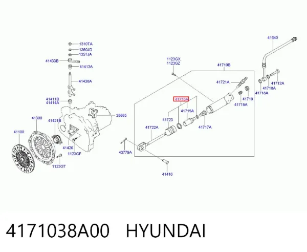 Bombin de embrague 4171038A00 Hyundai/Kia