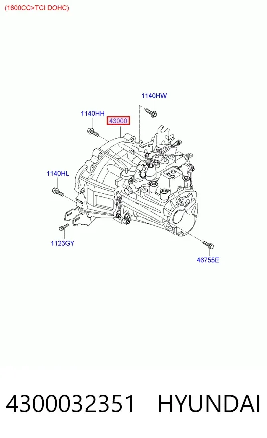Caja de cambios 4300032351 Hyundai/Kia