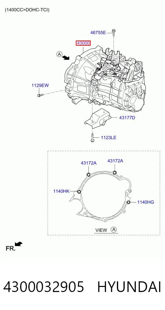 Caja de cambios 4300032905 Hyundai/Kia