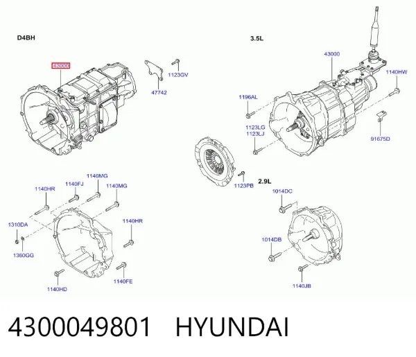 Caja de cambios Hyundai Terracan HP