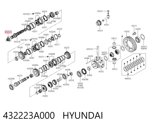  432223A000 Hyundai/Kia