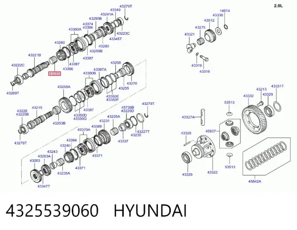 Rodamiento caja de cambios Hyundai Sonata IV