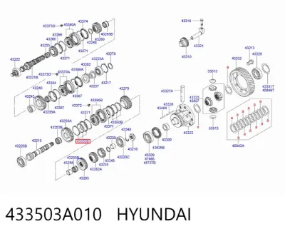 Anillo sincronizador HYUNDAI 433503A010