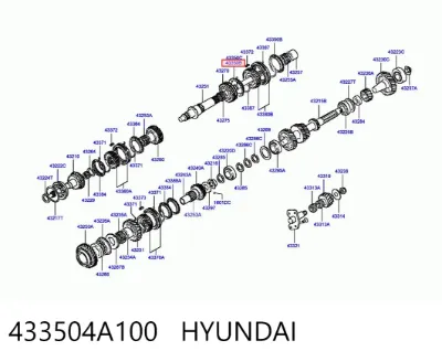 Anillo sincronizador HYUNDAI 433504A100