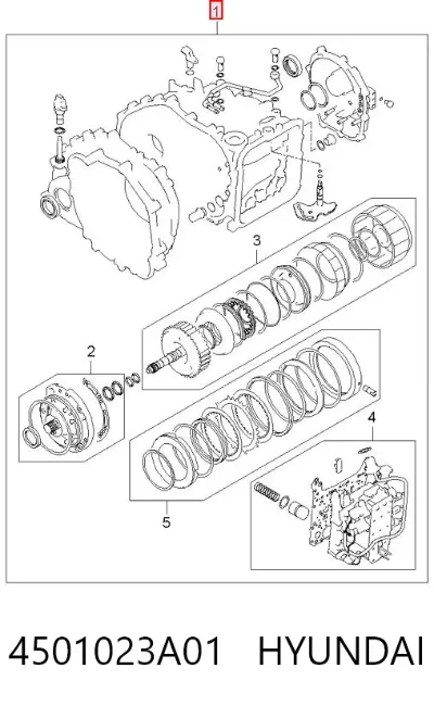 Kit de reparación de caja de cambios automática HYUNDAI 4501023A01