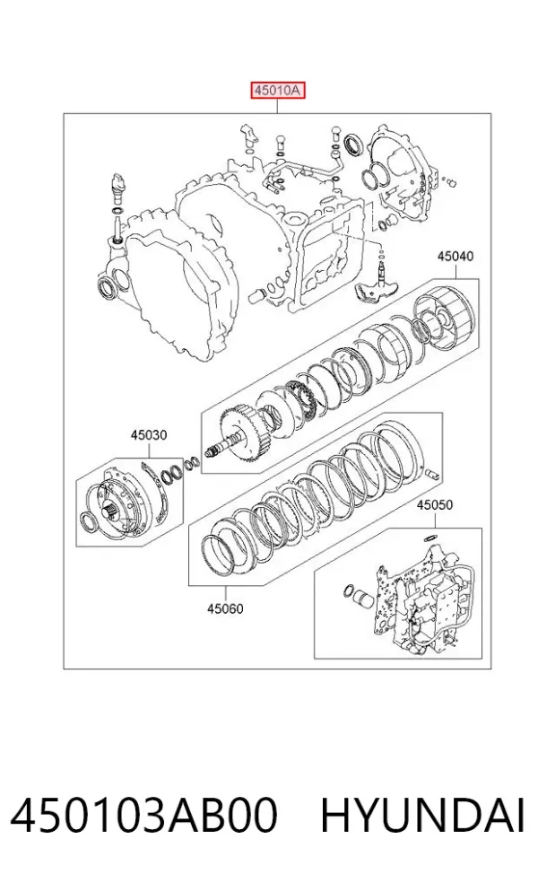 Kit de reparación de caja de cambios automática 450103AB00 Hyundai/Kia