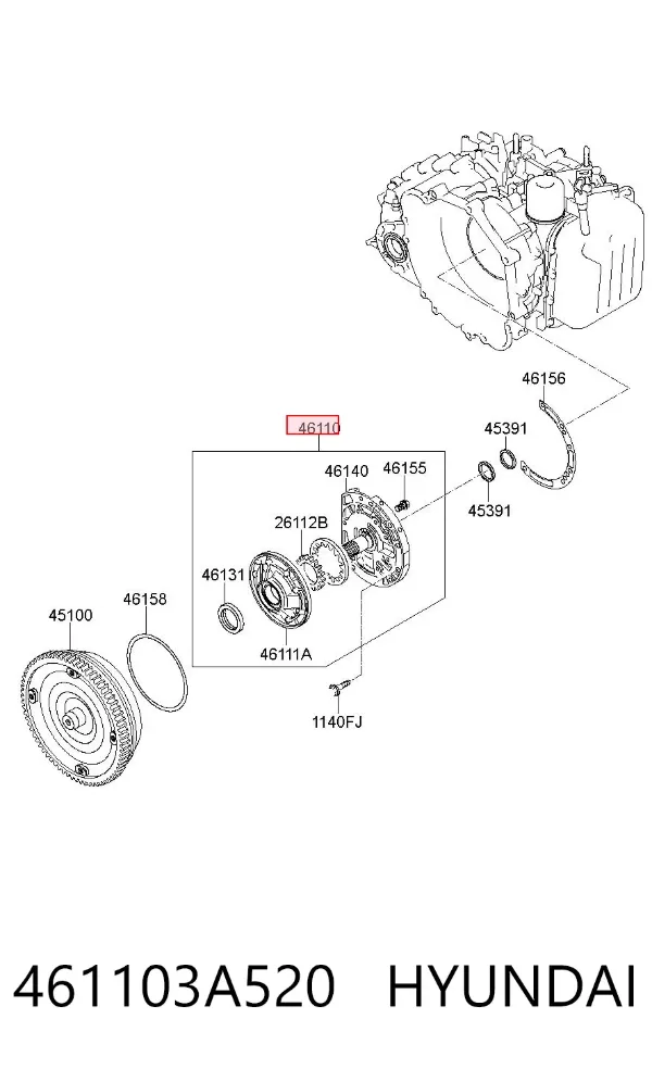 Bomba De Aceite Transmision 461103A520 Hyundai/Kia
