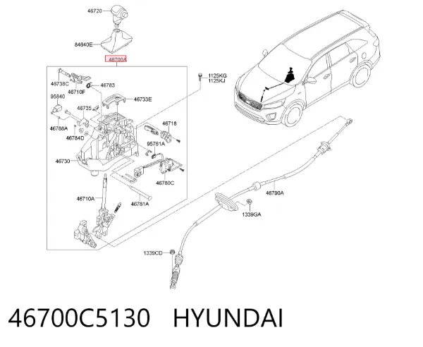 Palanca de cambios KIA Sorento III