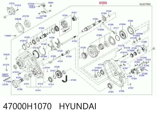 Caja de transferencia Hyundai Terracan HP