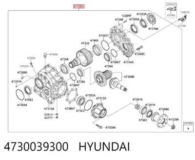 Caja de transferencia HYUNDAI 4730039300