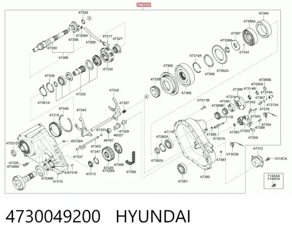Caja de transferencia 4730049200 Hyundai/Kia