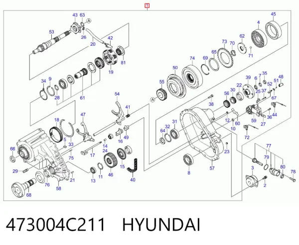 Caja de transferencia 473004C211 Hyundai/Kia
