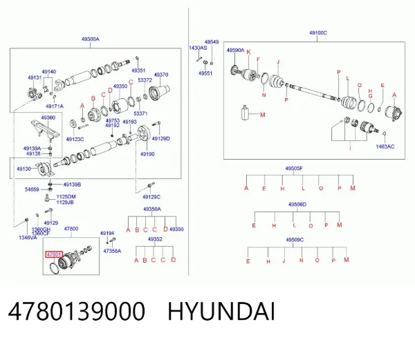 Embrague Haldex 4780139000 Hyundai/Kia