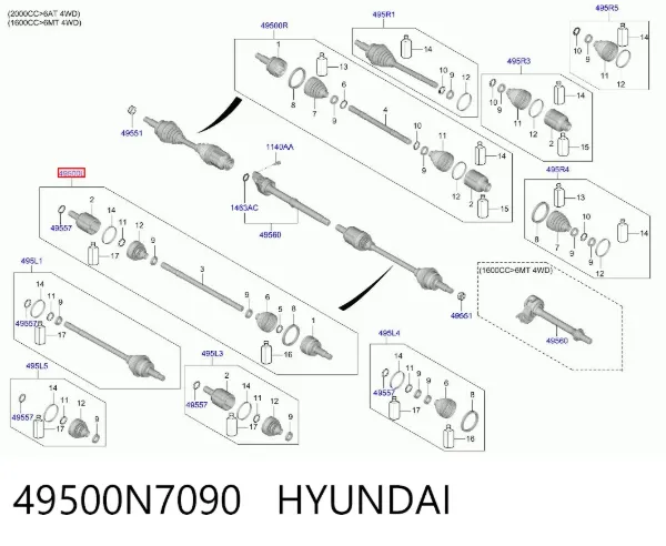  49500N7090 Hyundai/Kia