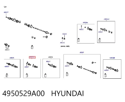 Junta homocinética interna delantera HYUNDAI 4950529A00