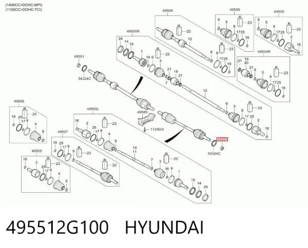 Aceite de impregnación para filtro de aire 495512G100 Hyundai/Kia