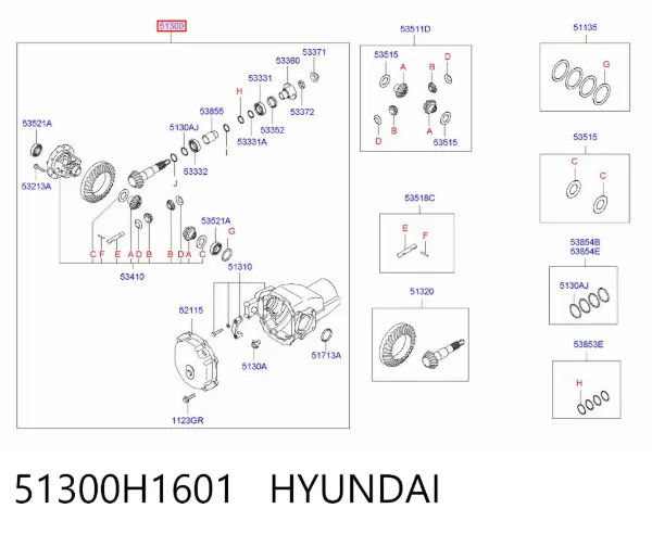 Diferencial delantero 51300H1601 Hyundai/Kia
