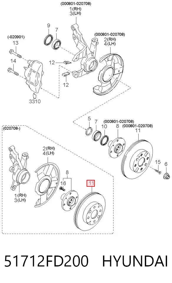 Disco de freno 51712FD200 Hyundai/Kia