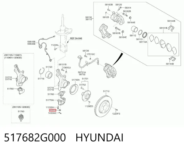  517682G000 Hyundai/Kia