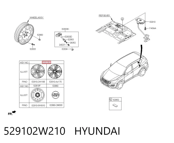 Llantas 529102W210 Hyundai/Kia