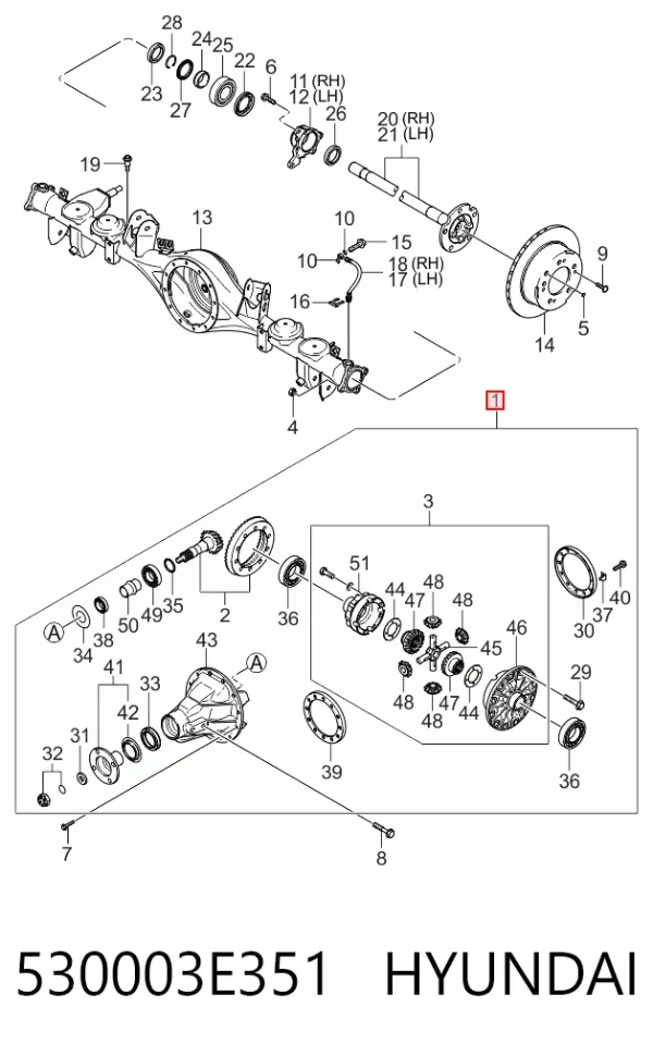 Grupo trasero 530003E351 Hyundai/Kia