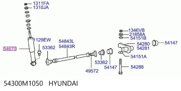 Amortiguador 54300M1050 Hyundai/Kia