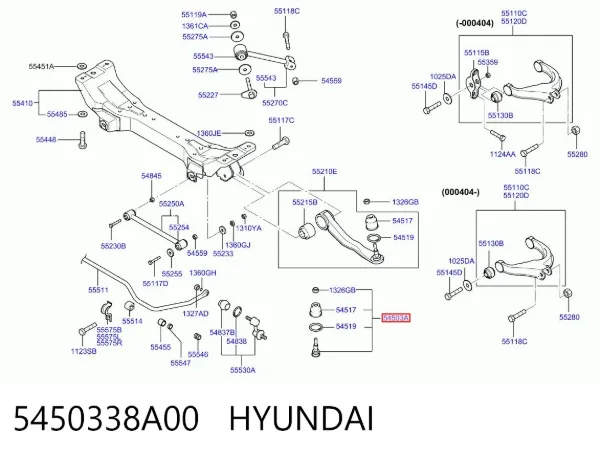 Rótula inferior de suspensión 5450338A00 Hyundai/Kia