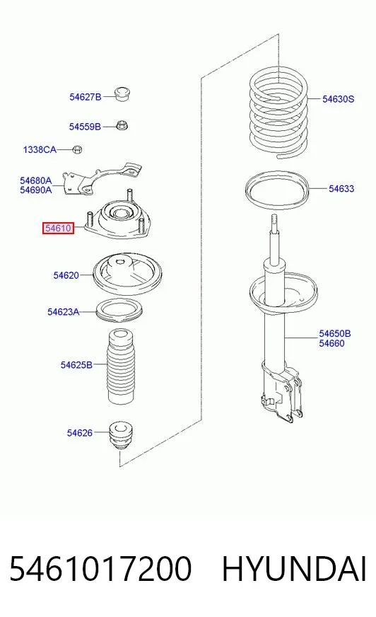 Soporte del amortiguador delantero 5461017200 Hyundai/Kia