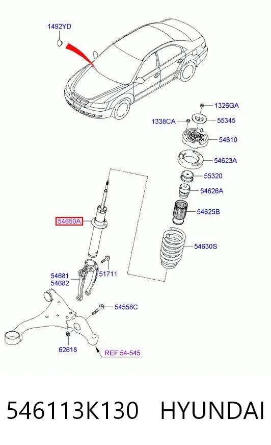 Amortiguador 546113K130 Hyundai/Kia