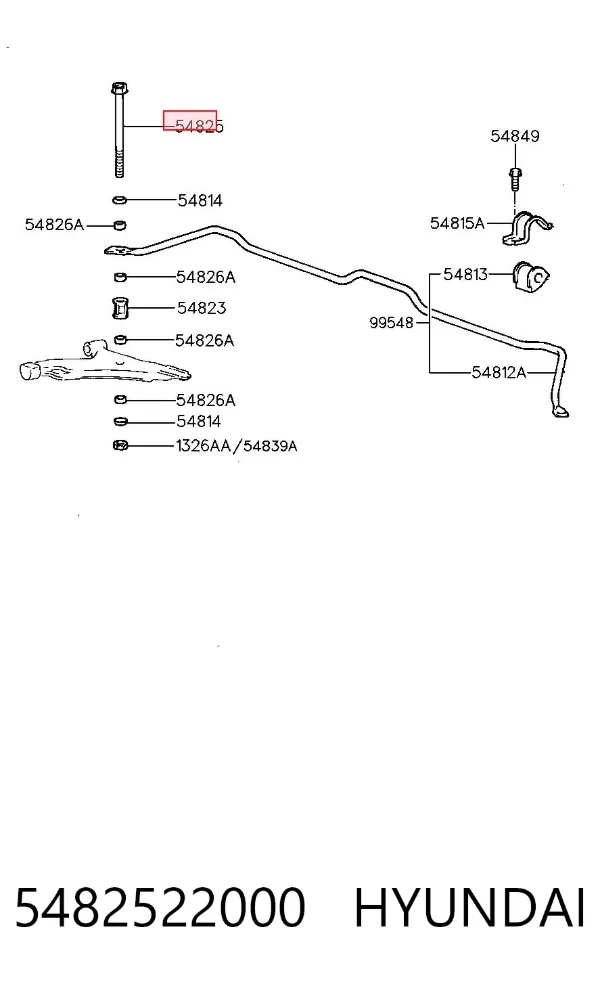 Bieleta estabilizadora delantera 5482522000 Hyundai/Kia