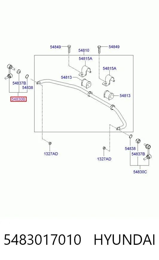 Bieleta estabilizadora delantera izquierda 5483017010 Hyundai/Kia