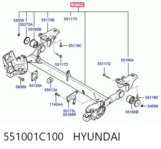 Puente trasero Hyundai Getz 