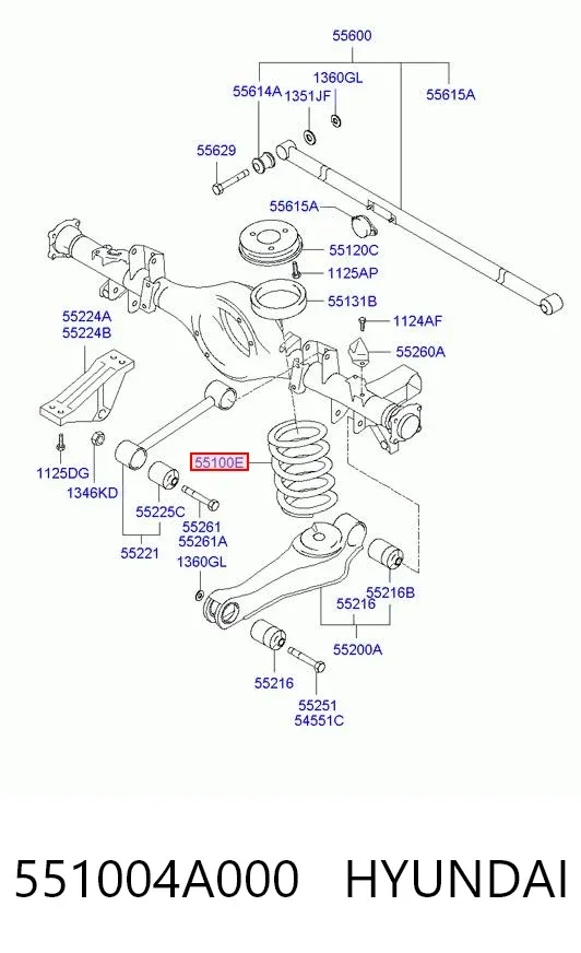 Muelle 551004A000 Hyundai/Kia