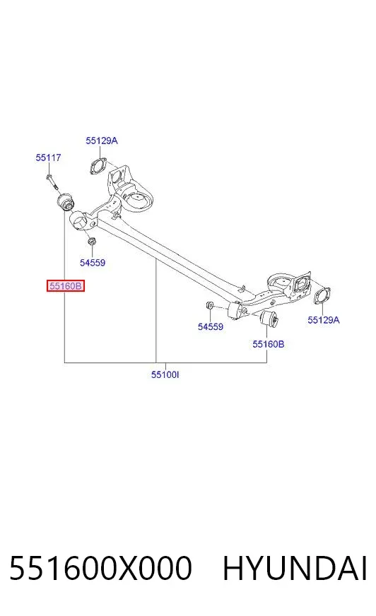 Silentblock trasero 551600X000 Hyundai/Kia