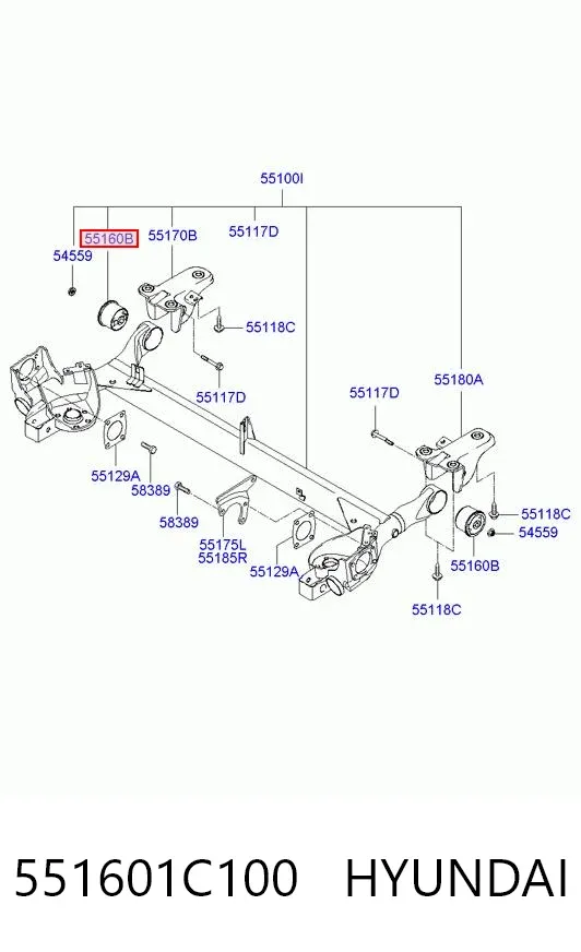 Silentblock trasero 551601C100 Hyundai/Kia