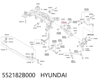 Buje del brazo inferior trasero HYUNDAI 552182B000