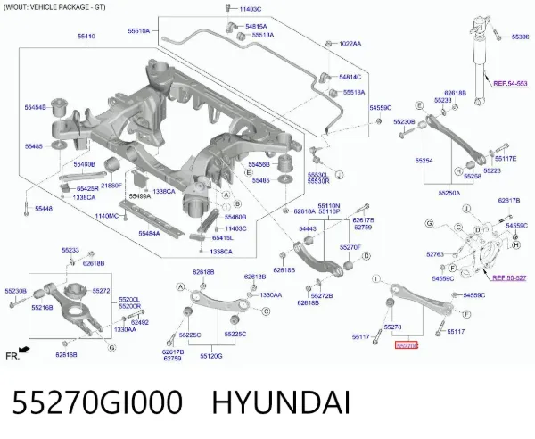 Brazo transversal de suspensión trasera 55270GI000 Hyundai/Kia