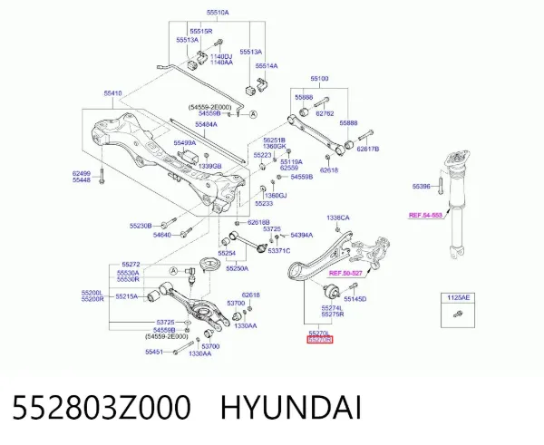 Brazo de suspensión, trasera derecha 552803Z000 Hyundai/Kia